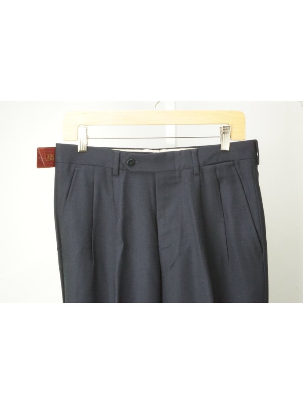 Incotex Dark Blue Flannel 100% Wool Dress Pant 46R EU BRAND NEW